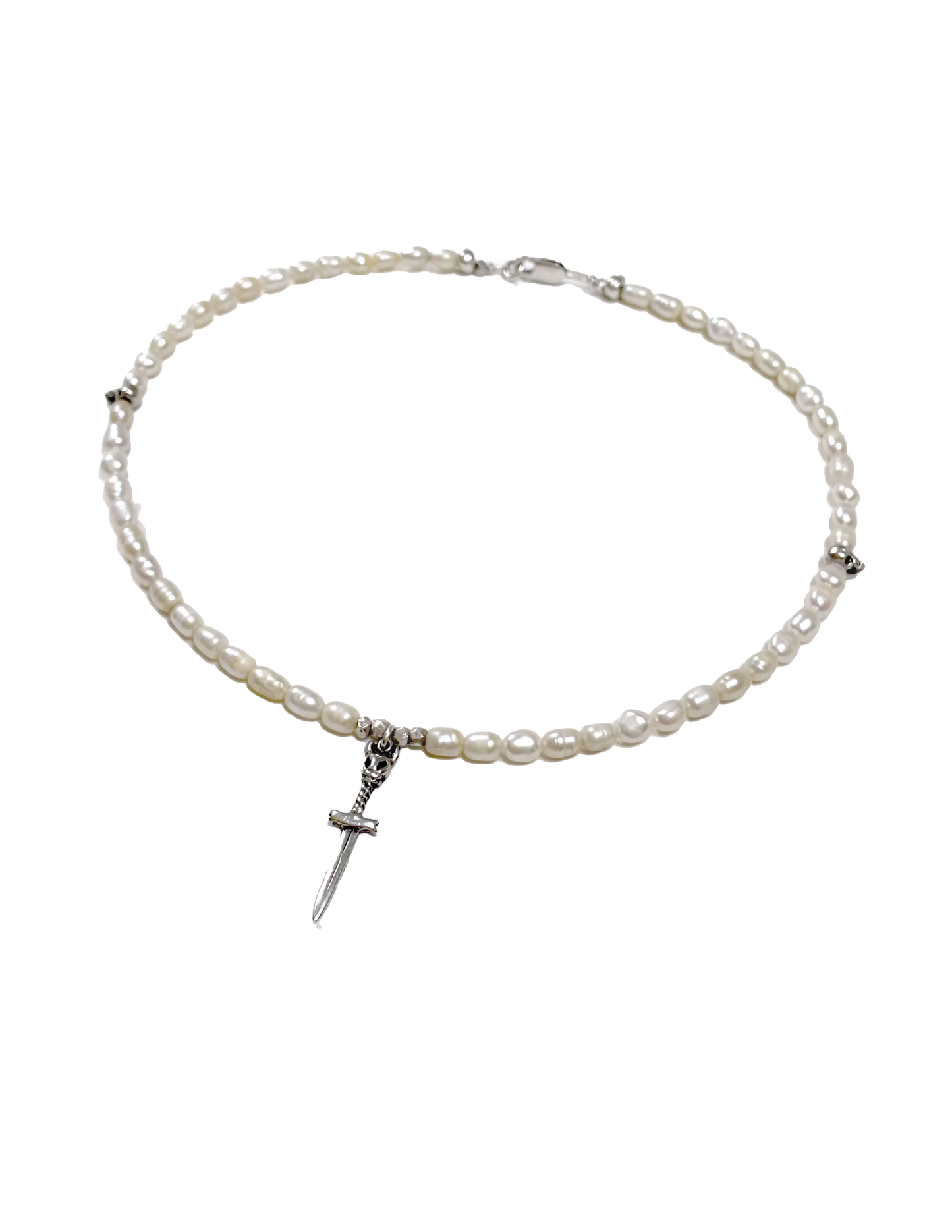 Black Pearl - Pearl dagger necklace