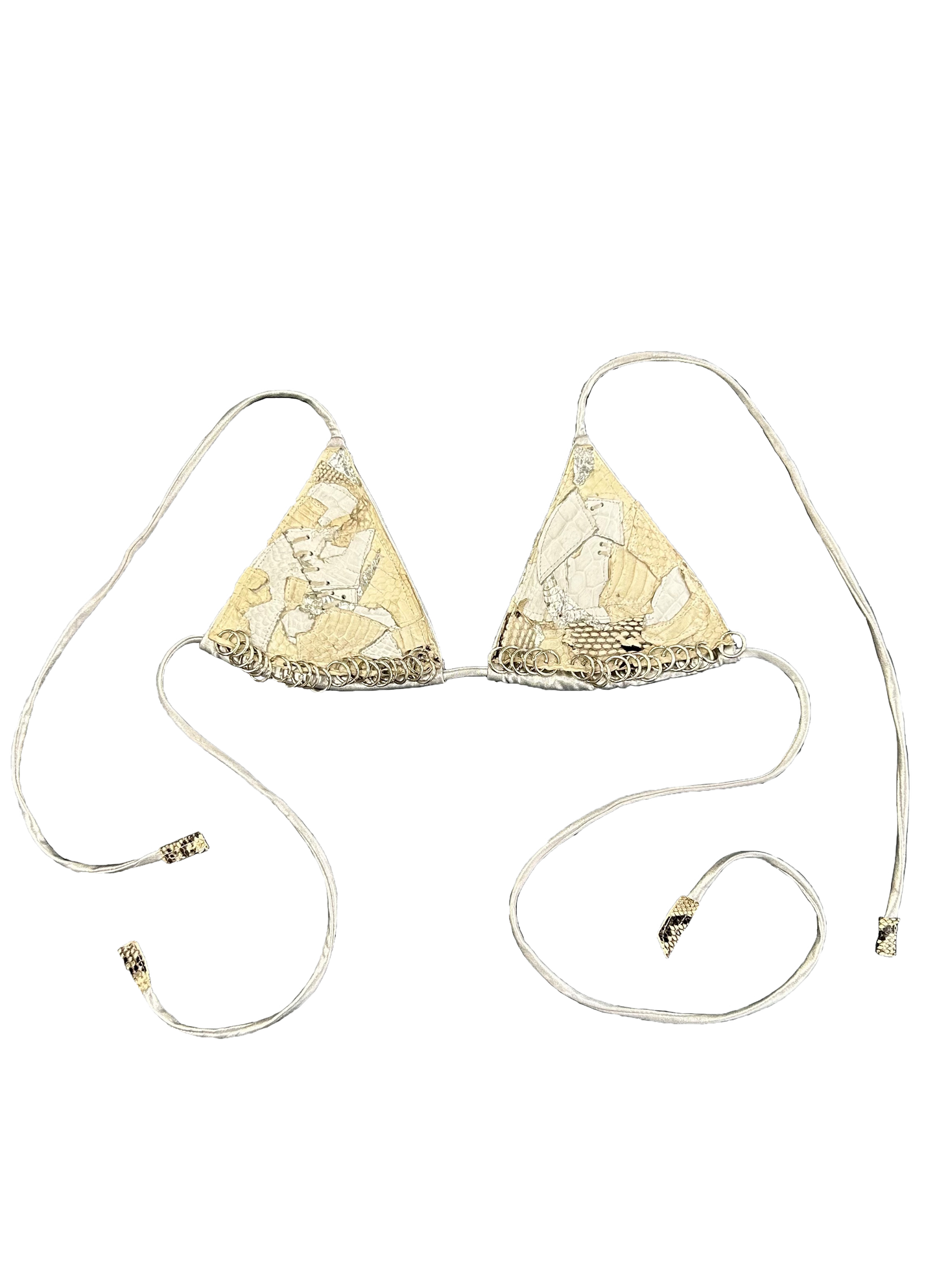 Scissorhand Atelier broken bikini top - white