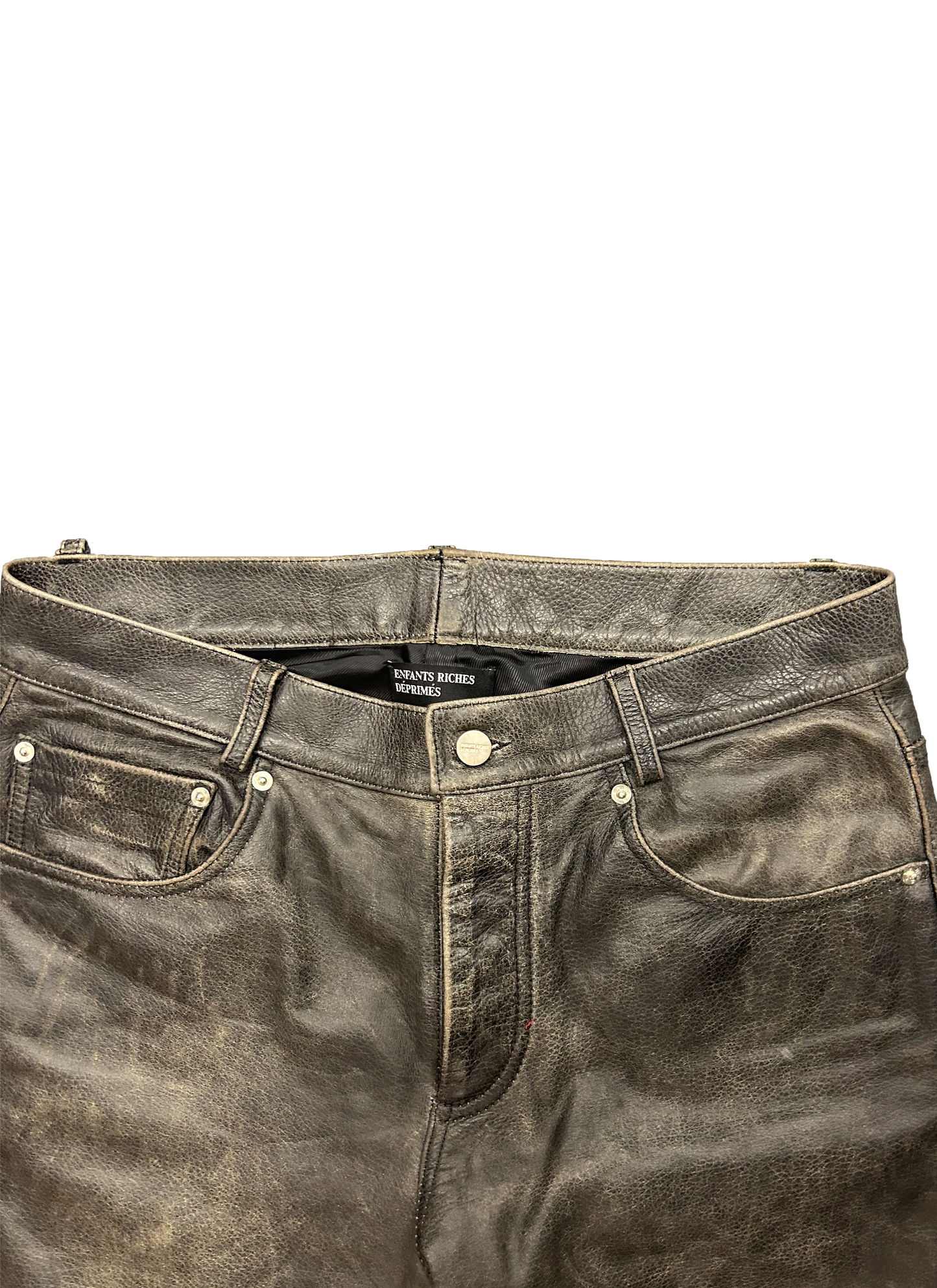 Enfants riches déprimés - Repaired leather jeans